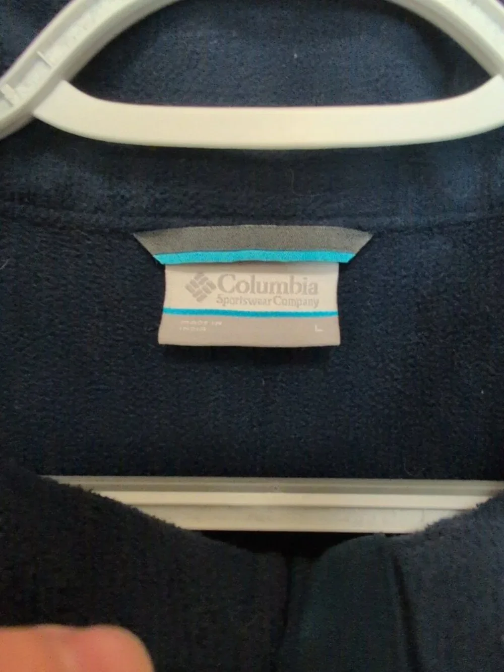 Columbia Men's M Navy Ascender Softshell Jacket Wind/Rain Resistant EUC‎ Zip Up